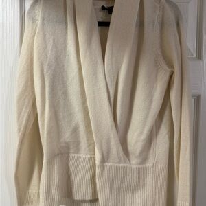 Ann Taylor 100% cashmere Cream Women's Cardigan